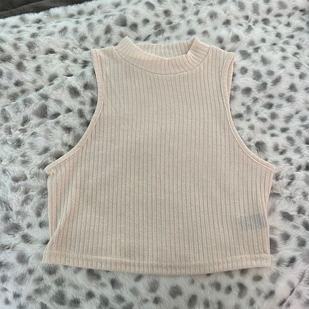 cream crop top